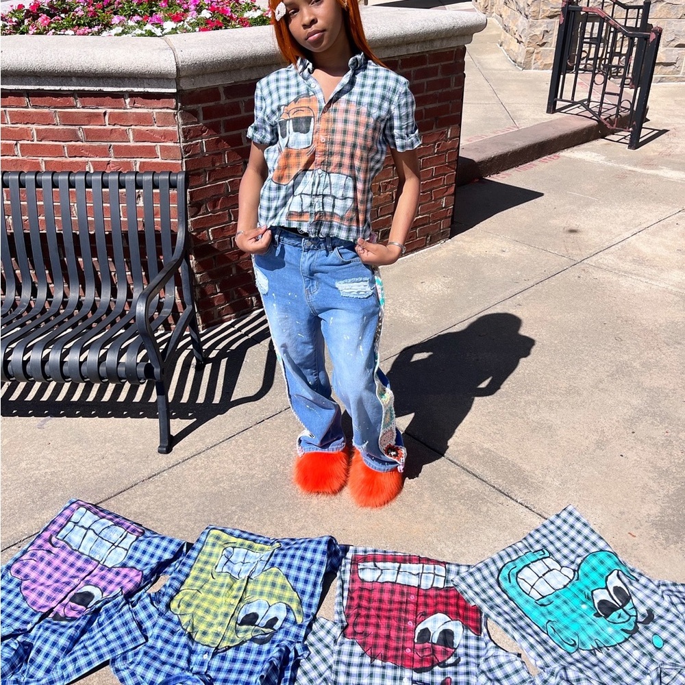 Custom painted flannel shirt for men and women